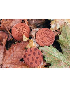 CHOUFFE Leather Coasters - Cognac