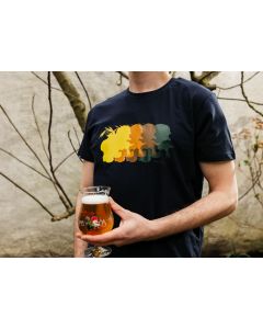 Chouffe T-shirt voor mannen 'Marcel's Spectrum' - Blauw
