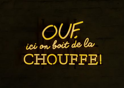 Chouffe Light Sign "OUF, ici on boit de la CHOUFFE!"